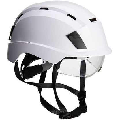 Portwest PS80 Dual Certification Safety Helmet with Integrated Visor - Vented - Wheel Ratchet