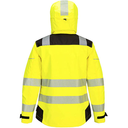 Portwest PW389 PW3 Yellow Women's Mesh Lined Waterproof Breathable Hi Vis Jacket