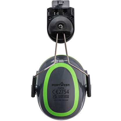 Portwest PW75 HV Extreme Clip On Ear Defenders Low - SNR 22dB