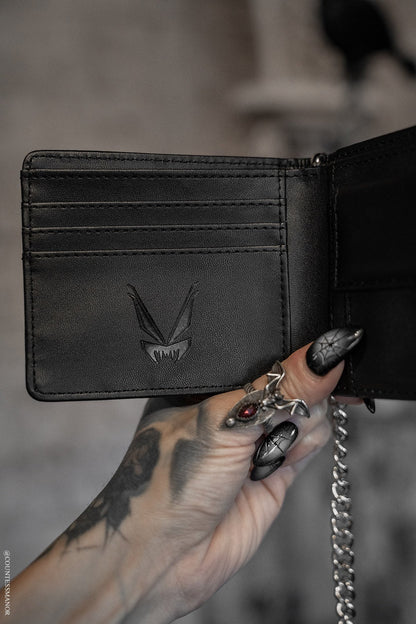 Anarchy Emboss Bifold Wallet w/ Chain