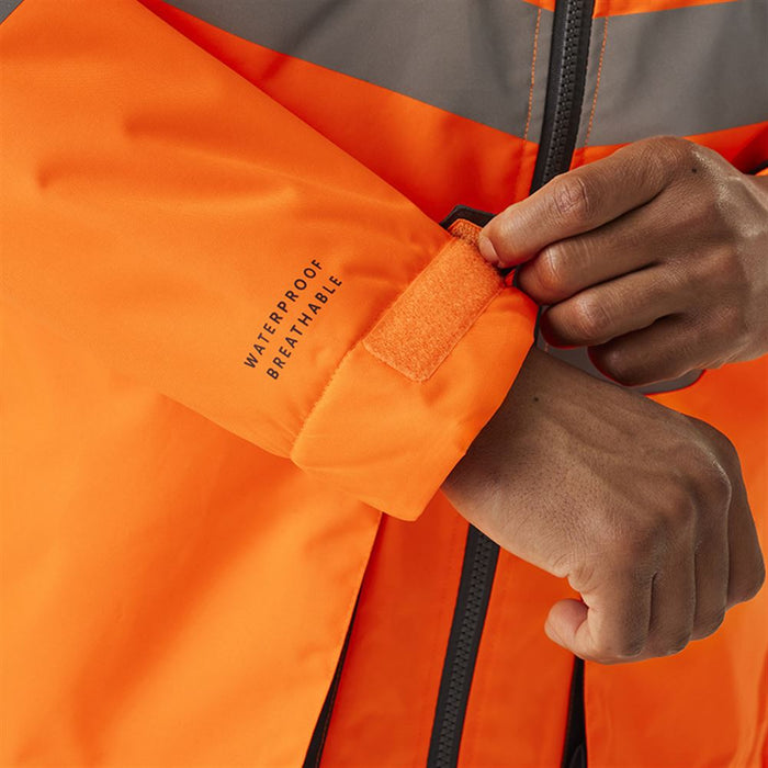 Regatta TRA340 Tactical Orange Hi Vis Waterproof Fleece Lined Parka Jacket