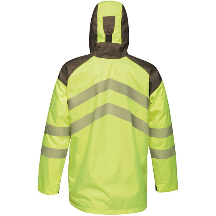 Regatta TRA340 Tactical Yellow Hi Vis Waterproof Fleece Lined Parka Jacket