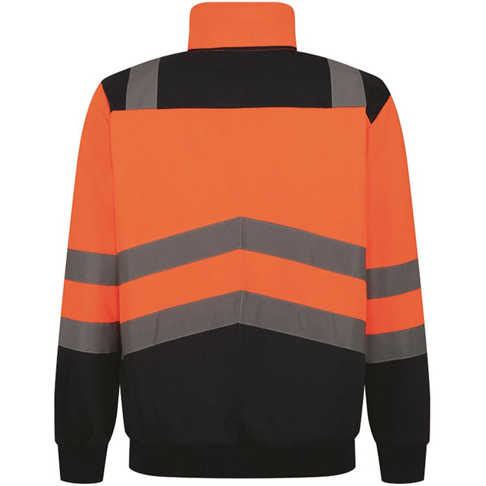 Regatta TRF670 Pro Orange/Navy Two Tone Hi Vis 1/4 Zip Sweat Top