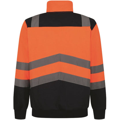 Regatta TRF670 Pro Orange/Navy Two Tone Hi Vis 1/4 Zip Sweat Top
