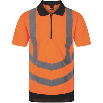 Regatta TRS189 Pro Orange/Navy Two Tone Hi Vis Polo Shirt