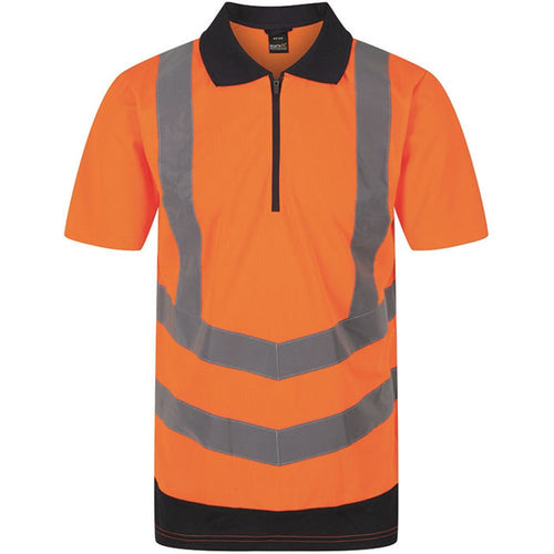 Regatta TRS189 Pro Orange/Navy Two Tone Hi Vis Polo Shirt