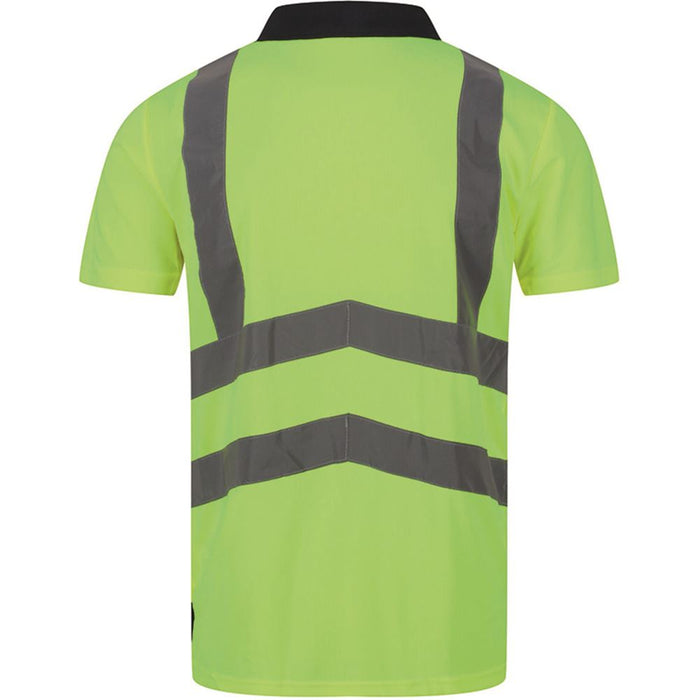 Regatta TRS189 Pro Yellow/Navy Two Tone Hi Vis Polo Shirt