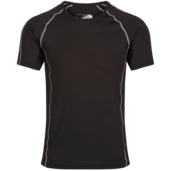 Regatta TRS227 Pro Black Short Sleeve Base Layer Top 180g