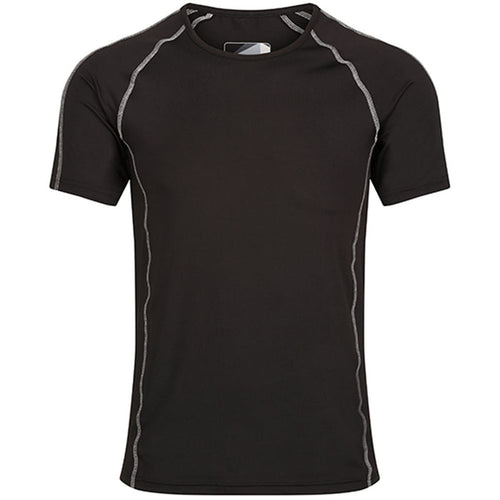 Regatta TRS227 Pro Black Short Sleeve Base Layer Top 180g