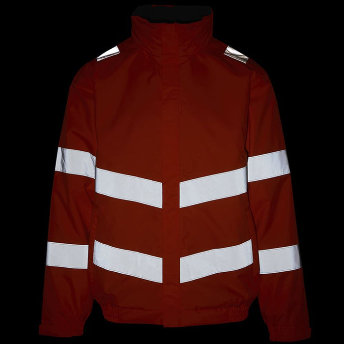 Regatta TRW457 Pro Contract Dover Orange Waterproof Padded Fleece Lined Hi Vis Jacket