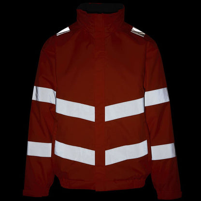 Regatta TRW457 Pro Contract Dover Orange Waterproof Padded Fleece Lined Hi Vis Jacket