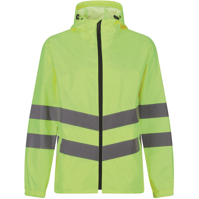 Regatta TRW497 Pro Yellow Hi Vis Waterproof Packaway Jacket