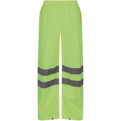 Regatta TRW498 Pro Yellow Hi Vis Waterproof Breathable Packaway Trouser
