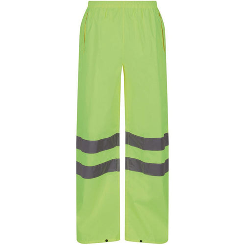 Regatta TRW498 Pro Yellow Hi Vis Waterproof Breathable Packaway Trouser