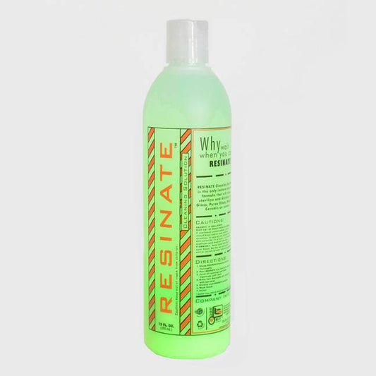 : Resinate Cleaning Solution – 12 oz Bottle for Glass and Metal: Efficient Cleaning, Quickly Removes Residue, Glass, Metal, Ceramic, Eco-Friendly Formula, Biodegradable, Non-Toxic, Safe Use, Multipurpose Use, Bongs, Rigs, Accessories.