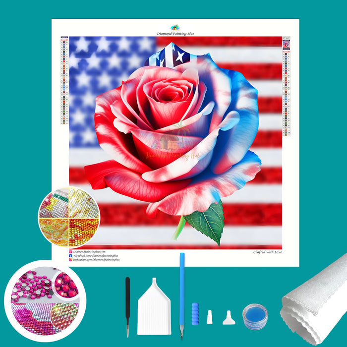Rose Flag Crystal Diamond Painting