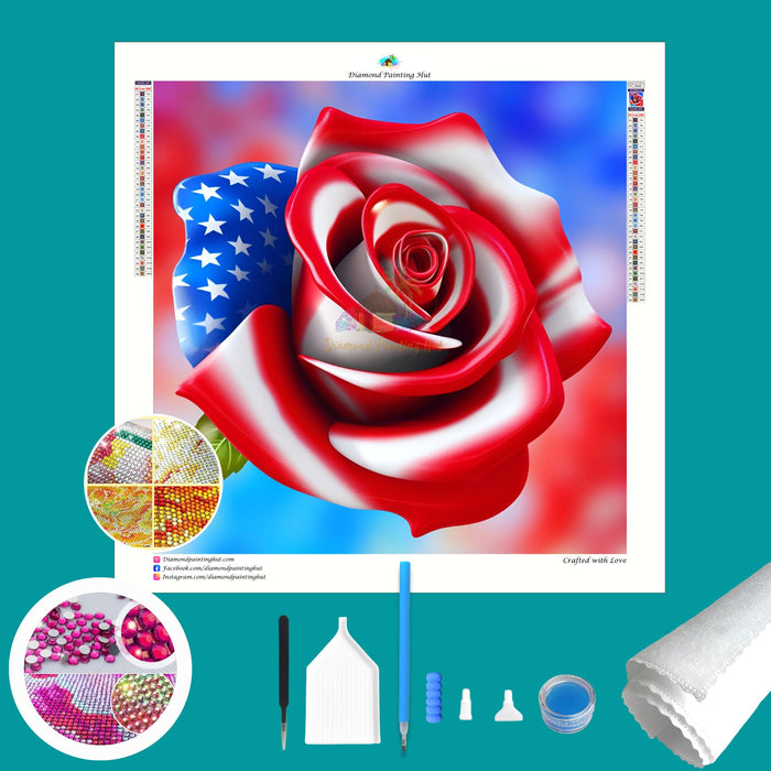 Rose Flag Crystal Diamond Painting