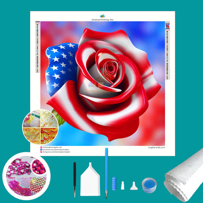 Rose Flag Crystal Diamond Painting