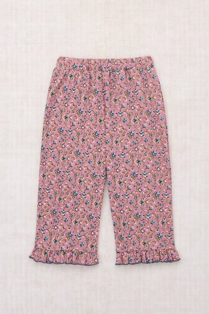 Ruffle Pedal Pusher in Antique Rose Millefleurs