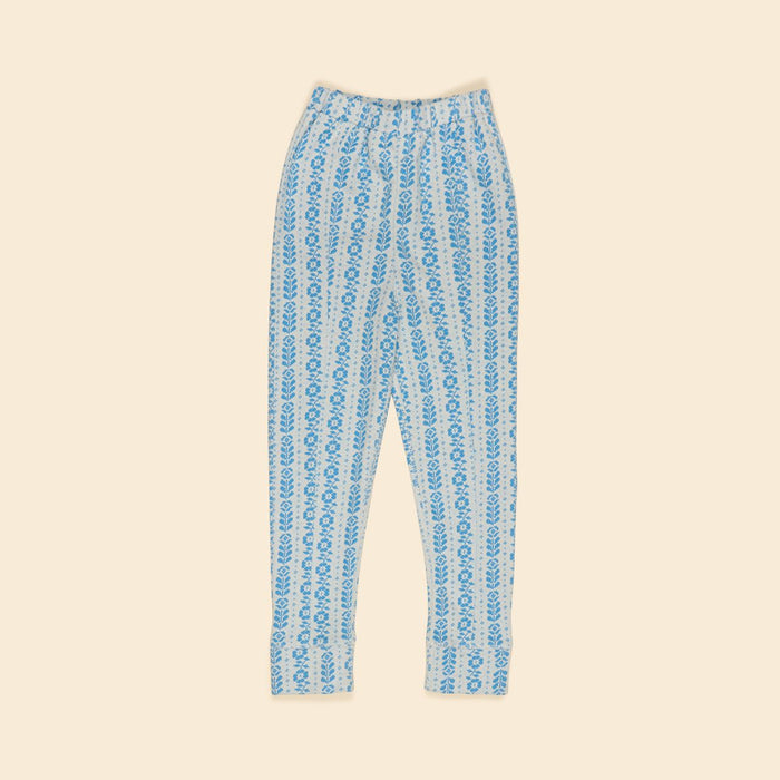Sandy Slim Jersey Pant in Nordic Floral Jacquard