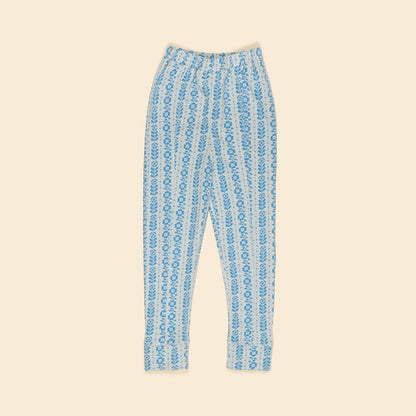 Sandy Slim Jersey Pant in Nordic Floral Jacquard