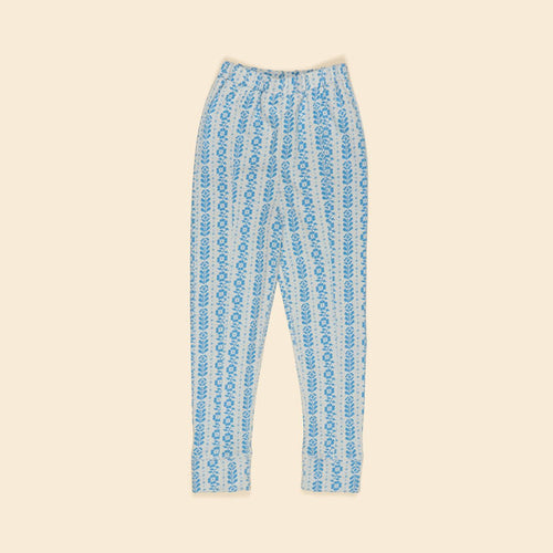 Sandy Slim Jersey Pant in Nordic Floral Jacquard