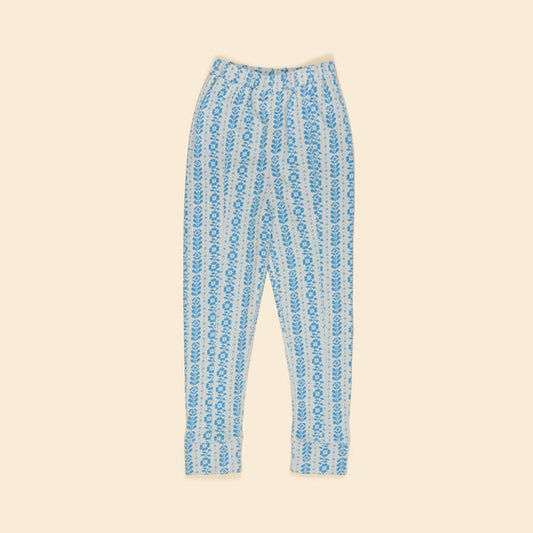 Sandy Slim Jersey Pant in Nordic Floral Jacquard