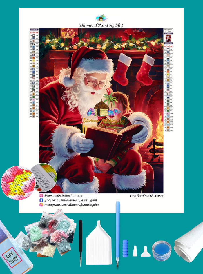 Santa with a Child Diamond Painting