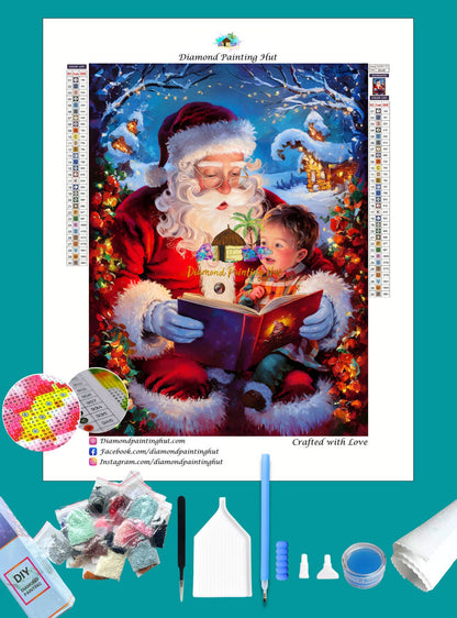 Santa with a Child Diamond Painting