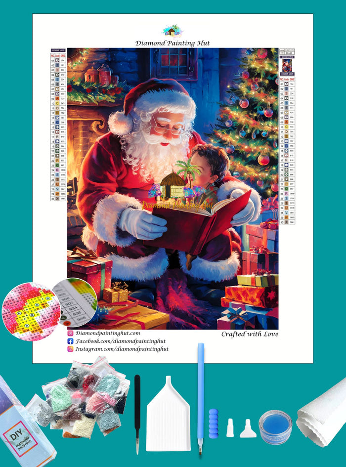 Santa with a Child Diamond Painting