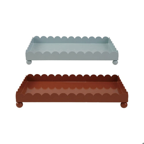 Scalloped Enamel Tray
