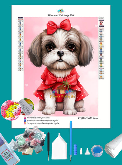 Shih Tzu Valentine's Diamond Painting