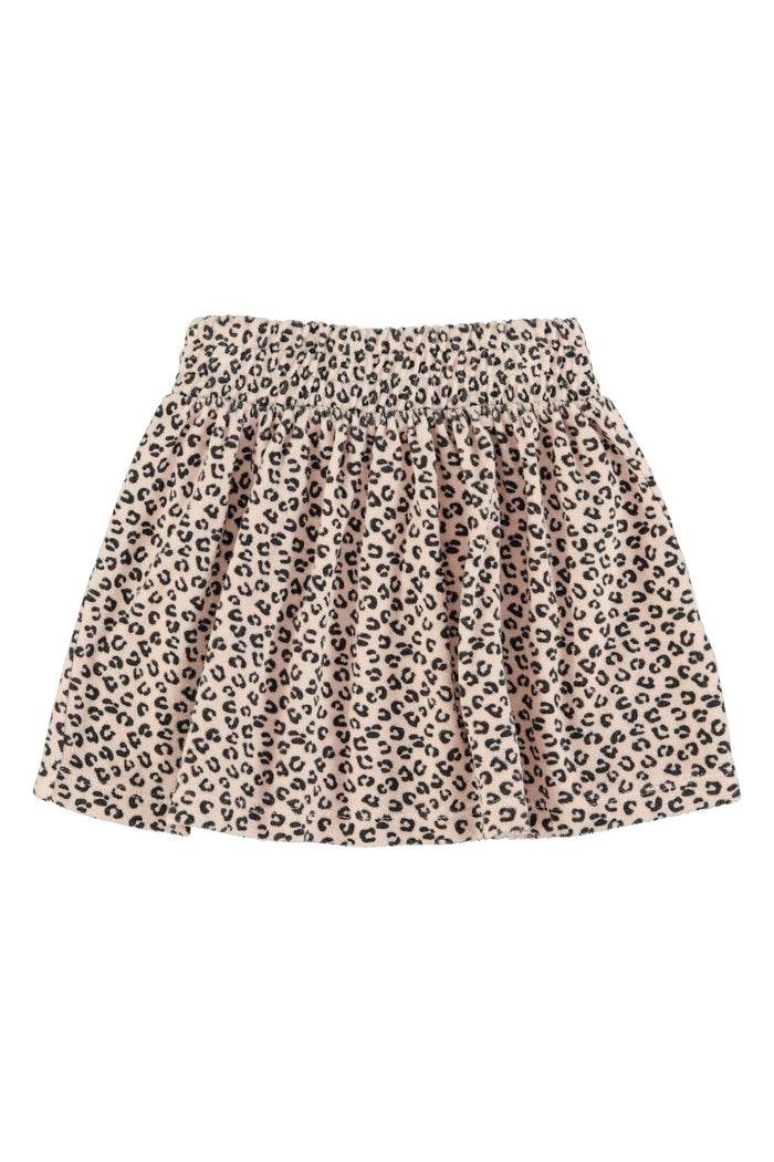 Short Skirt in Pale Pink w/Animal Print