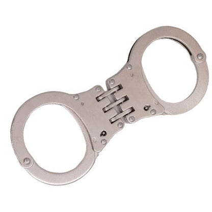Silver Hinged Solid Steel Handcuffs - AnyTime Blades