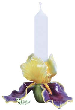 SKU# 3339 - Candlestick: Yellow - Lavender