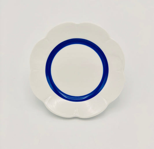 SKU# B160-NYM20447 - Fleur'T Bleu Bread & Butter Plate - Shape Nymphea - Size: 6.25"