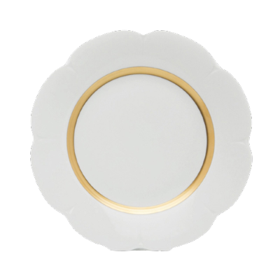 SKU# B160-NYM20466 - Fleur'T Matte Gold Bread & Butter Plate - Shape Nymphea - Size: 6.25"