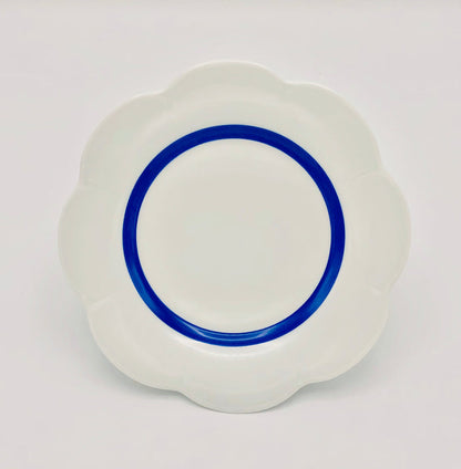 SKU# B220-NYM20447 - Fleur'T Bleu Dessert Plate - Shape Nymphea - Size: 8.5"