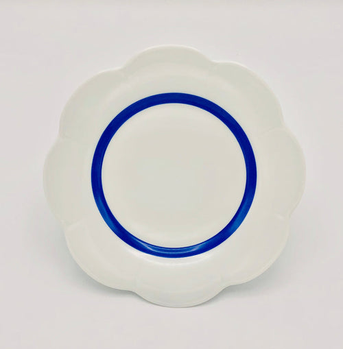 SKU# B220-NYM20447 - Fleur'T Bleu Dessert Plate - Shape Nymphea - Size: 8.5"