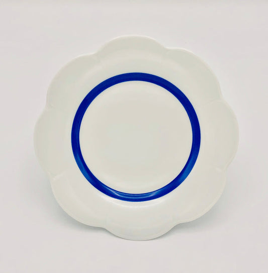 SKU# B220-NYM20447 - Fleur'T Bleu Dessert Plate - Shape Nymphea - Size: 8.5"