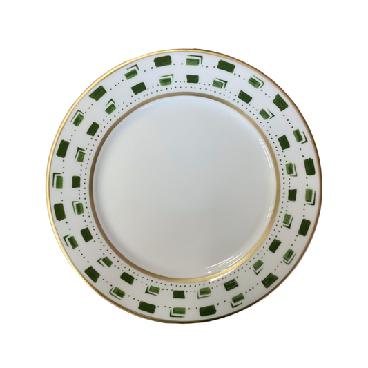 SKU# B220-REC20663 - La Bocca (Green) Dessert Plate - Shape Recamier - Size: 8.5" -