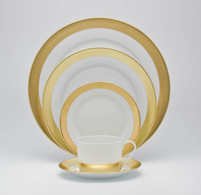 SKU# B220-REC20740 - Danielle Gold	 Dessert Plate - Shape Recamier - Size: 8.5"
