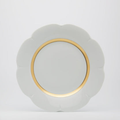 SKU# B265-NYM20466 - Fleur'T Matte Gold Dinner Plate - Shape Nymphea - Size: 10.5"