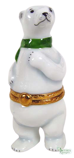 SKU# R108 - POLAR BEAR With  GREEN SCARF