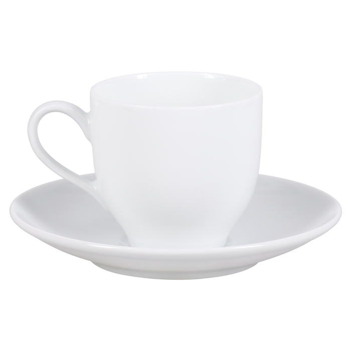SKU# R200-VIE00001 - Coupe White Coffee Cup - Shape Coupe
