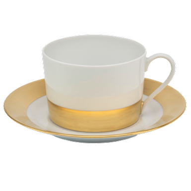 SKU# R300-REC20740 - Danielle Gold	 Tea Cup - Shape Recamier - Size: 6.75oz