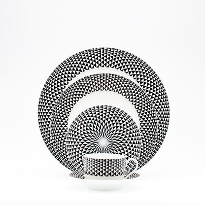 SKU# R300-REC20748 - Diamonds Black Tea Cup - Shape Recamier