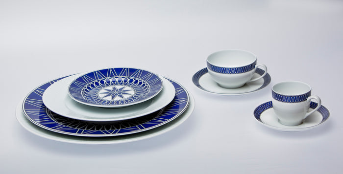 SKU# R300-VIE20797 - Blue Star Tea Cup - Shape Recamier - Size: 6.75oz