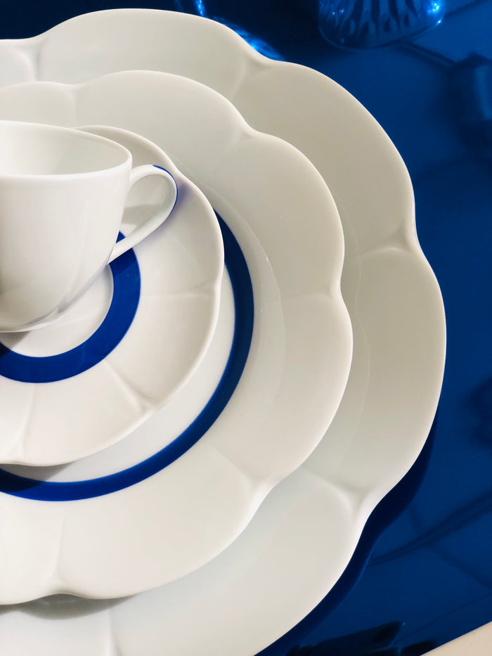 SKU# T200-NYM20447 - Fleur'T Bleu Tea Saucer - Shape Nymphea -