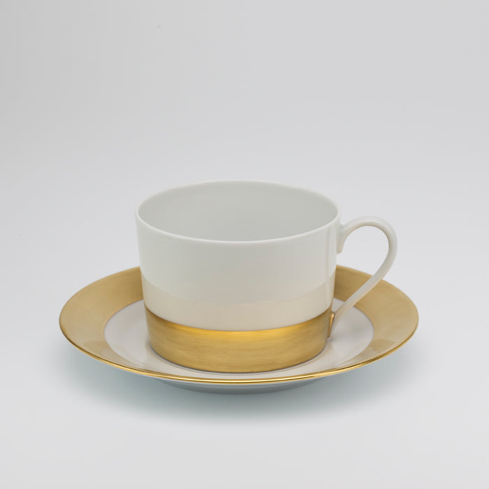 SKU# T200-REC20740 - Danielle Gold	 Tea Saucer - Shape Recamier